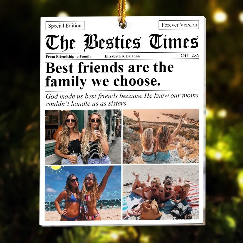 acrylic photo ornament custom photo gift for best friend