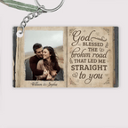 The Broken Road That Led Me Straight To You - Upload Image, Gift For Couples - Personalized Horizontal Keychain 736916 - DiyGiftly