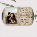 The Broken Road That Led Me Straight To You - Upload Image, Gift For Couples - Personalized Horizontal Keychain 736916 - DiyGiftly