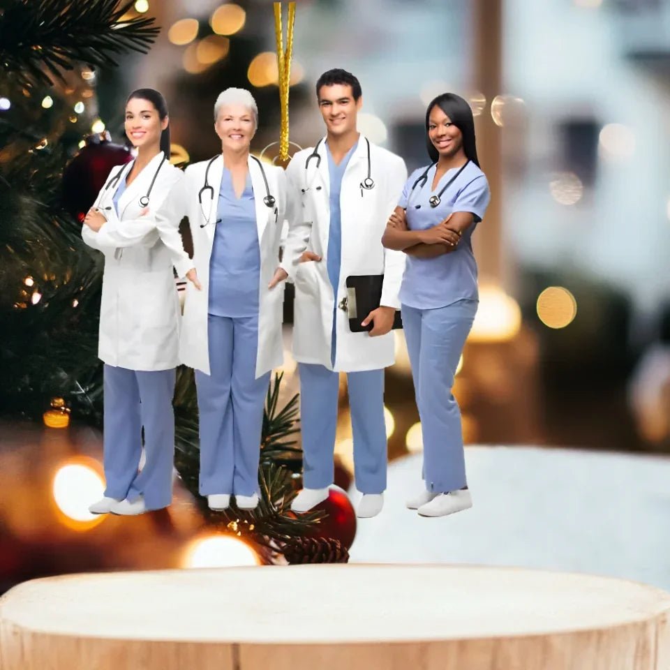 personalized nurse photo ornament team appreciation ornament