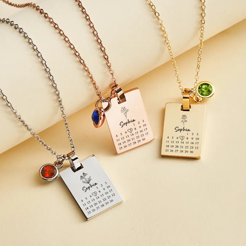 silver necklace personalized stainless steel