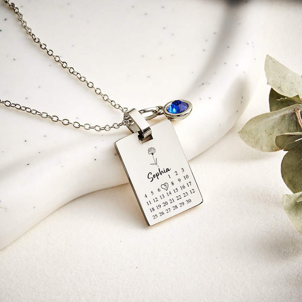 rose gold necklace personalized stainless steel