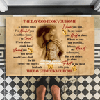 The Day God Took You Home Personalized Remembrance, Memorial Gift For Dad Doormat 710352 - D - DiyGiftly