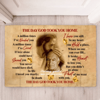 The Day God Took You Home Personalized Remembrance, Memorial Gift For Dad Doormat 710352 - D - DiyGiftly