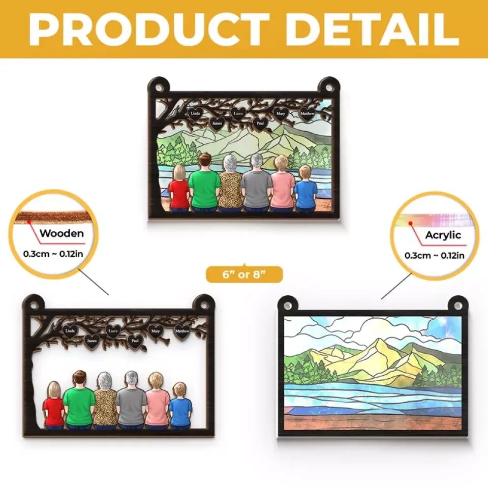The Family Is One Of Nature's Masterpieces - Family Personalized Window Hanging Suncatcher - Gift For Family Members 665935 - DiyGiftly