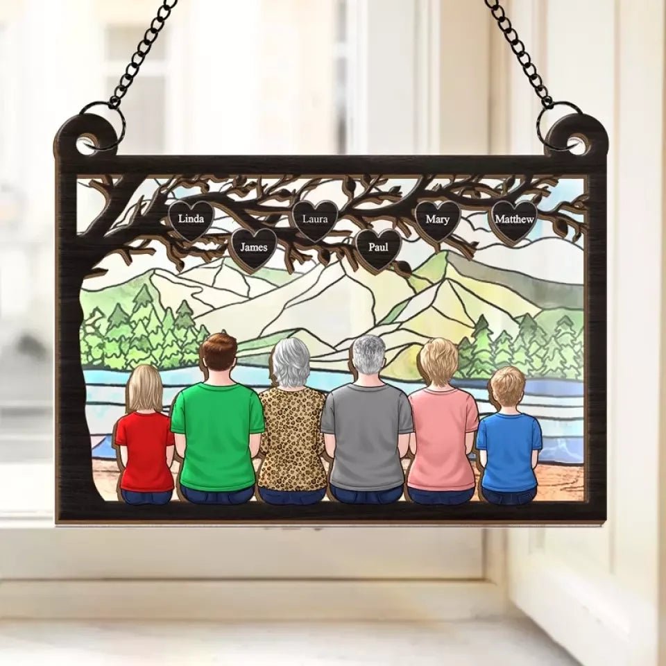 The Family Is One Of Nature's Masterpieces - Family Personalized Window Hanging Suncatcher - Gift For Family Members 665935 - DiyGiftly