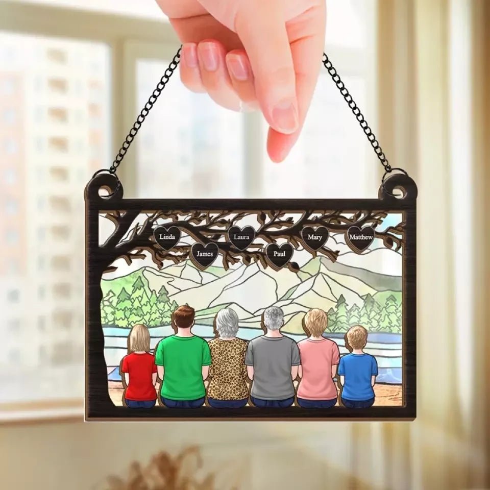 The Family Is One Of Nature's Masterpieces - Family Personalized Window Hanging Suncatcher - Gift For Family Members 665935 - DiyGiftly