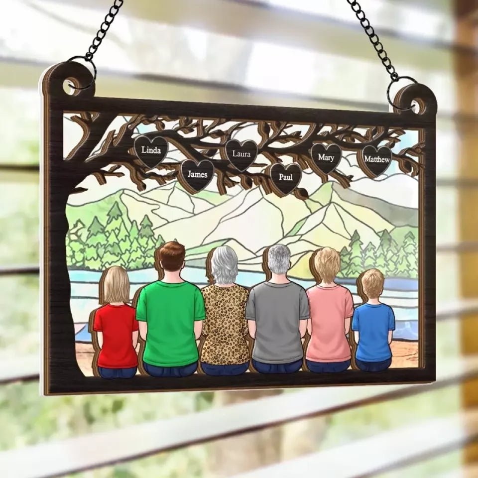 The Family Is One Of Nature's Masterpieces - Family Personalized Window Hanging Suncatcher - Gift For Family Members 665935 - DiyGiftly
