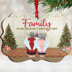The Greatest Christmas Gift Is Family - Personalized Custom Benelux Shaped Wood/Aluminum Christmas Ornament - Gift For Family, Christmas Gift 678945 - 679770 - DiyGiftly