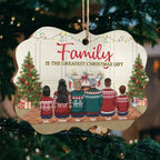 The Greatest Christmas Gift Is Family - Personalized Custom Benelux Shaped Wood/Aluminum Christmas Ornament - Gift For Family, Christmas Gift 678945 - 679770 - DiyGiftly