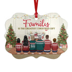 The Greatest Christmas Gift Is Family - Personalized Custom Benelux Shaped Wood/Aluminum Christmas Ornament - Gift For Family, Christmas Gift 678945 - 679770 - DiyGiftly