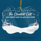 The Greatest Christmas Gift - Personalized Custom Benelux Shaped Acrylic Christmas Ornament - Gift For Siblings, Christmas Gift 677314 - DiyGiftly