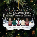 The Greatest Christmas Gift - Personalized Custom Benelux Shaped Acrylic Christmas Ornament - Gift For Siblings, Christmas Gift 677314 - DiyGiftly