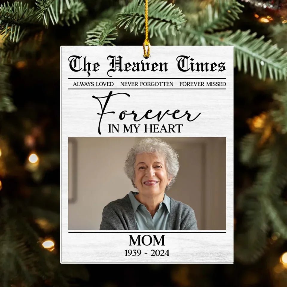 acrylic keepsake ornament personalized photo with name remembrance gift acrylic