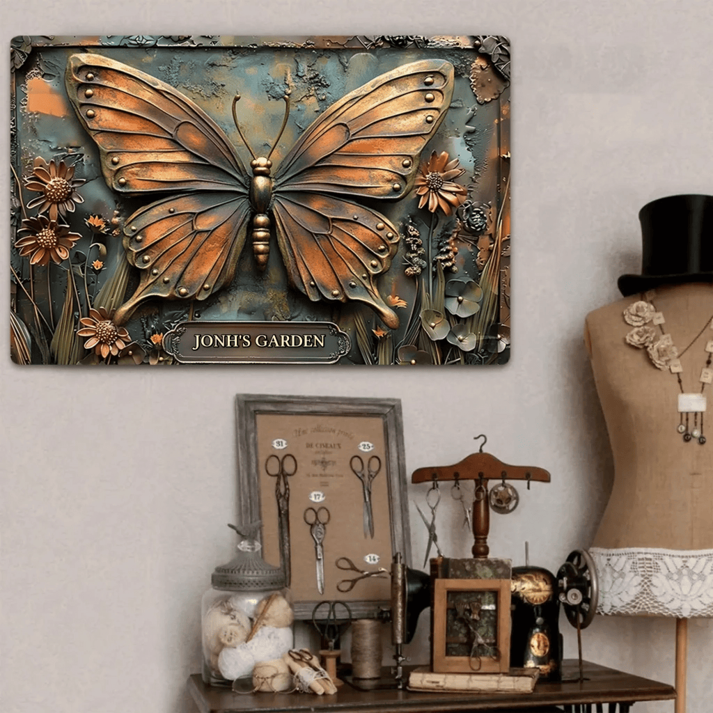 The Little Garden - Personalized Gardening Rectangle Metal Sign 736338 - 736339 - DiyGiftly