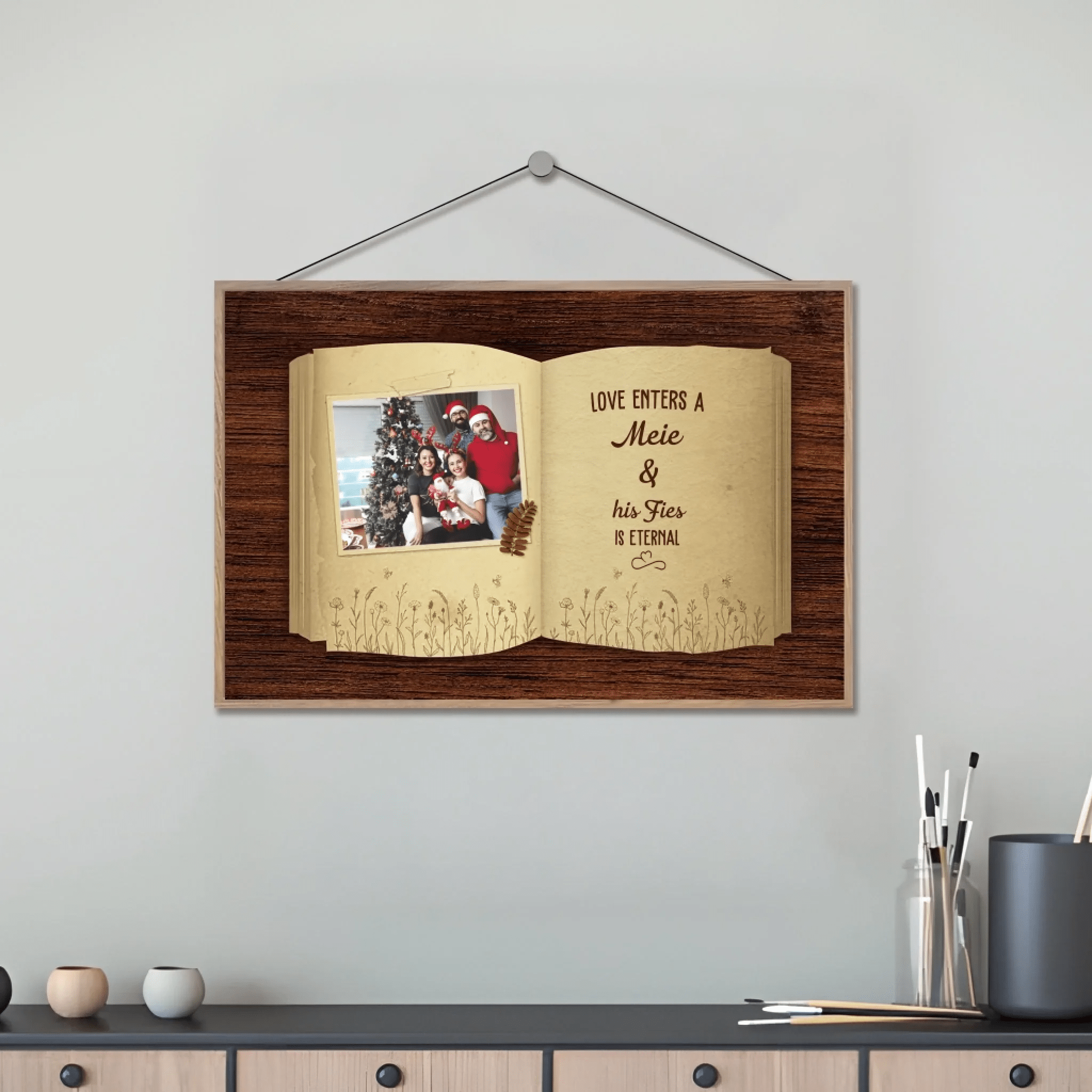 The Love Between A Mother And Her Children Is Everlasting Photo Book Version - Personalized Custom Wooden Plaquet 724691 - DiyGiftly