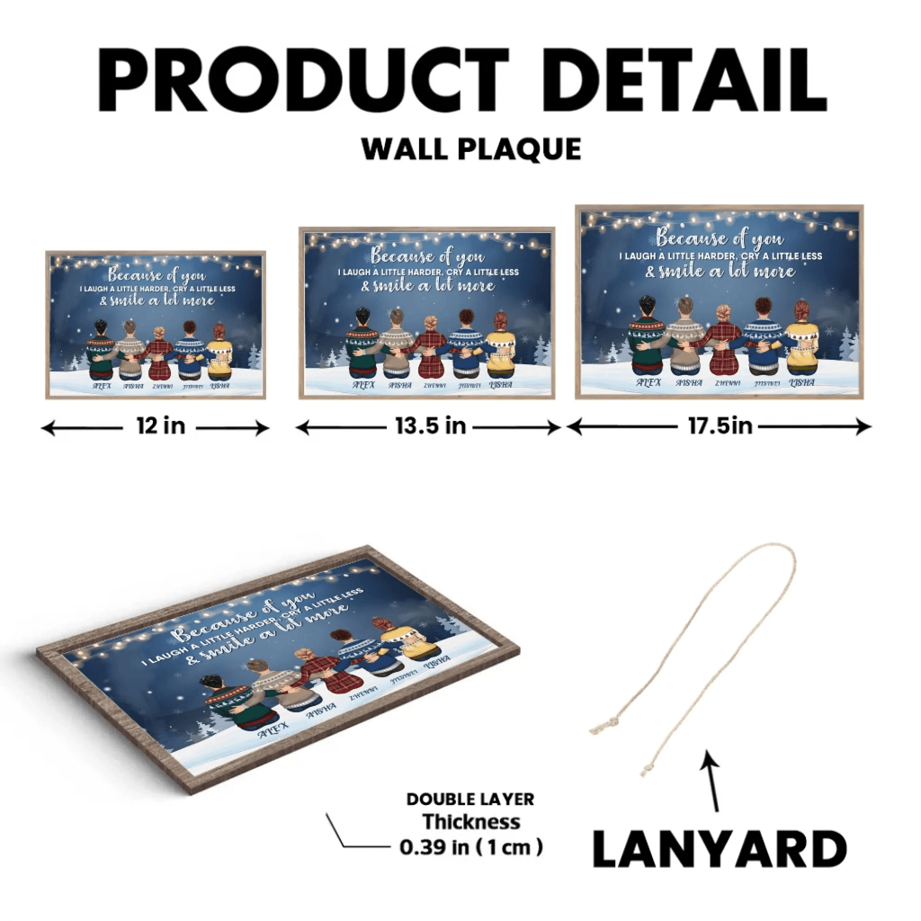 The Love Between Brothers & Sisters Is Forever - Personalized Custom Wooden Plaquet - Family Hugging 712428 - DiyGiftly