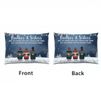 The Love Between Brothers & Sisters Is Forever - Personalized Wrapped Pillow - Family Hugging 714589 - B - DiyGiftly