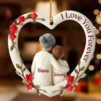 The Love Between Grandma and Grandchild Is Forever – Personalized 1 - Layer Acrylic Ornament with Custom Name – Unique Christmas Tree Decoration, Mother’s Day Gift, Birthday Present for Grandma, Granny, Nana & Grandkids 1056732 - DiyGiftly