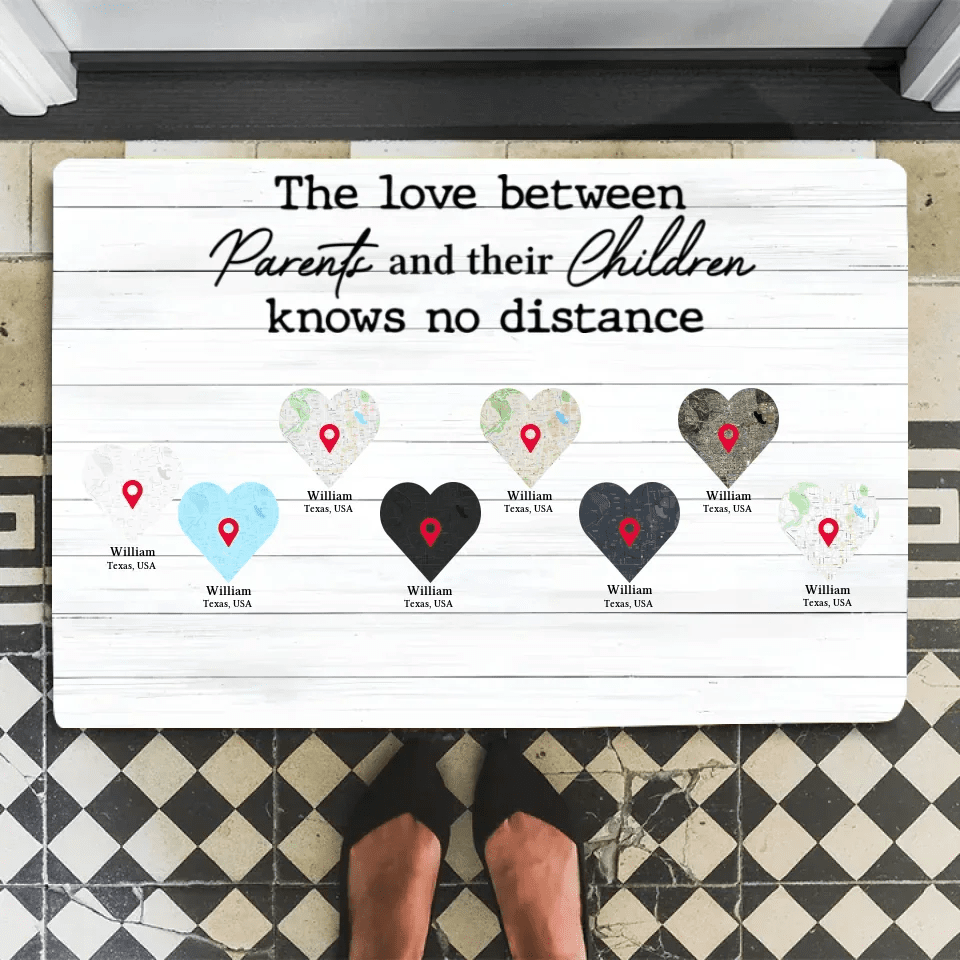The Love Between Grandparents And Grandkids - Personalized Doormat 735506 - D - DiyGiftly