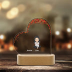 custom name wooden acrylic led night light as a housewarming gift