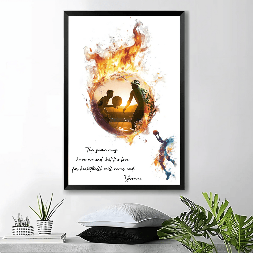 The Love For Basketball Will Never End - Personalized Poster or Canvas Custom Photo - Gift For Basketball Lovers 747678 - 747708 - DiyGiftly