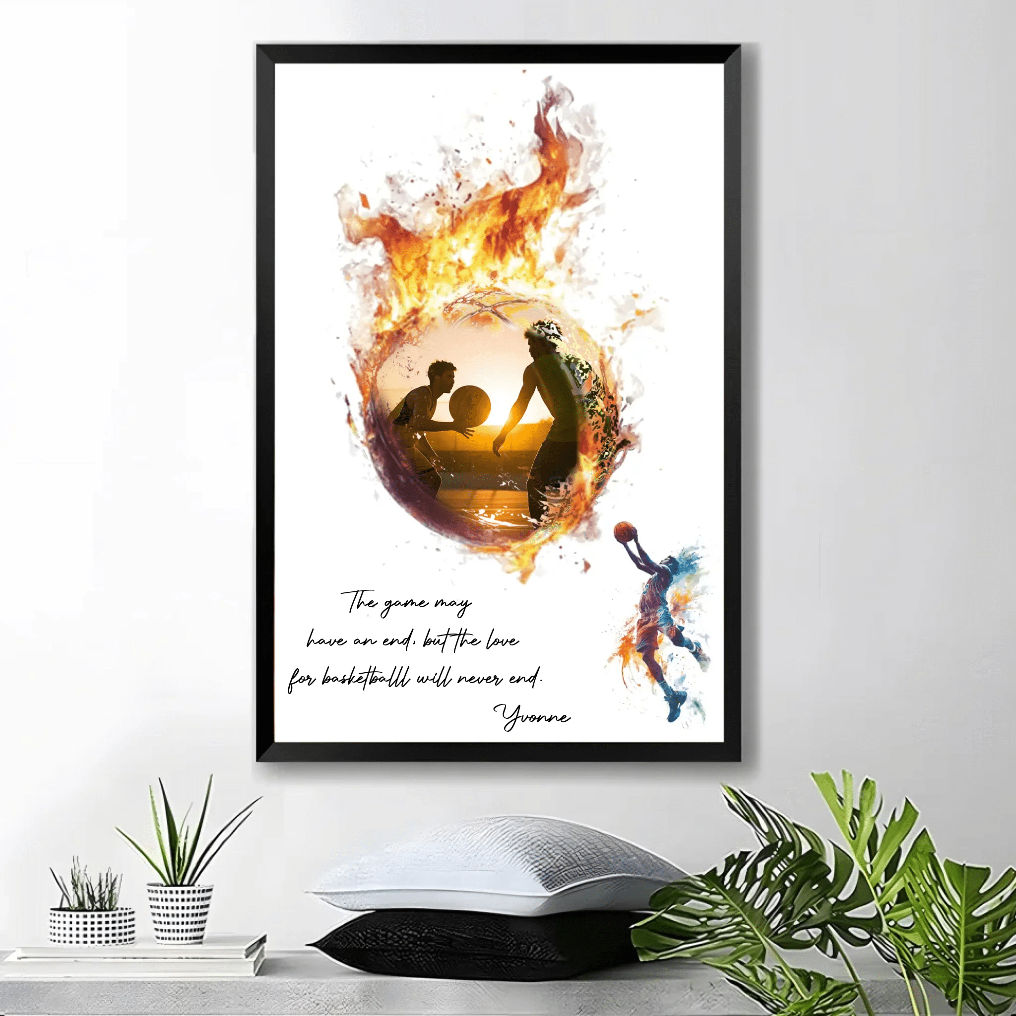 The Love For Basketball Will Never End - Personalized Poster or Canvas Custom Photo - Gift For Basketball Lovers 747678 - 747708 - DiyGiftly