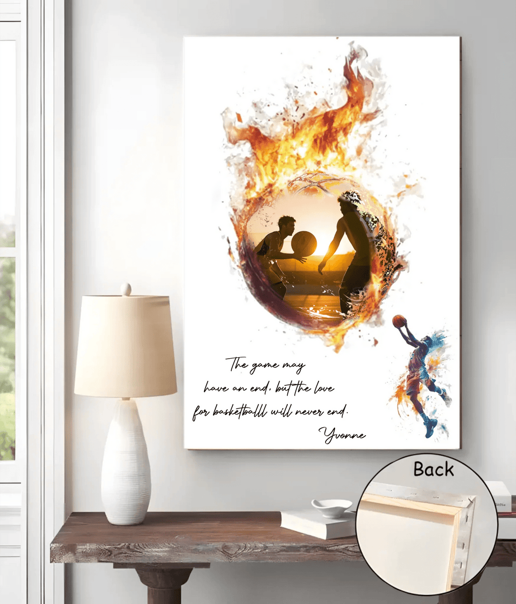 The Love For Basketball Will Never End - Personalized Poster or Canvas Custom Photo - Gift For Basketball Lovers 747678 - 747708 - DiyGiftly