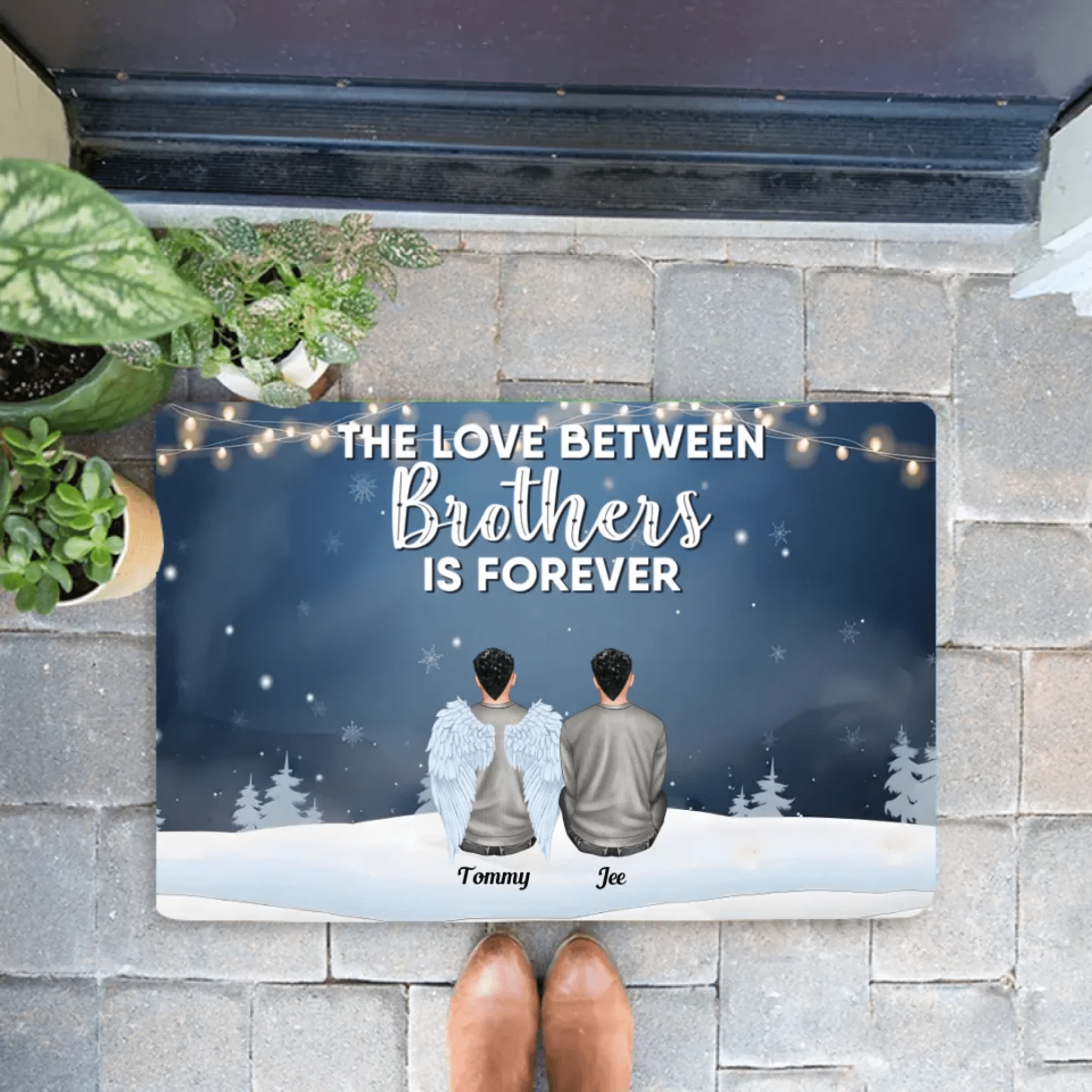 The Love Of Brothers & Sisters Is Forever - Personalized floor mat 712526 - D - DiyGiftly