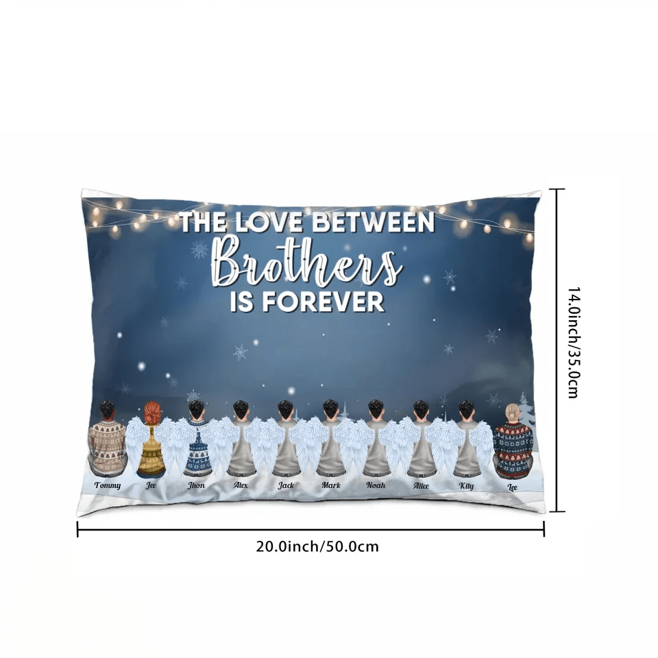 The Love Of Brothers & Sisters Is Forever - Personalized Pillow 712526 - B - DiyGiftly