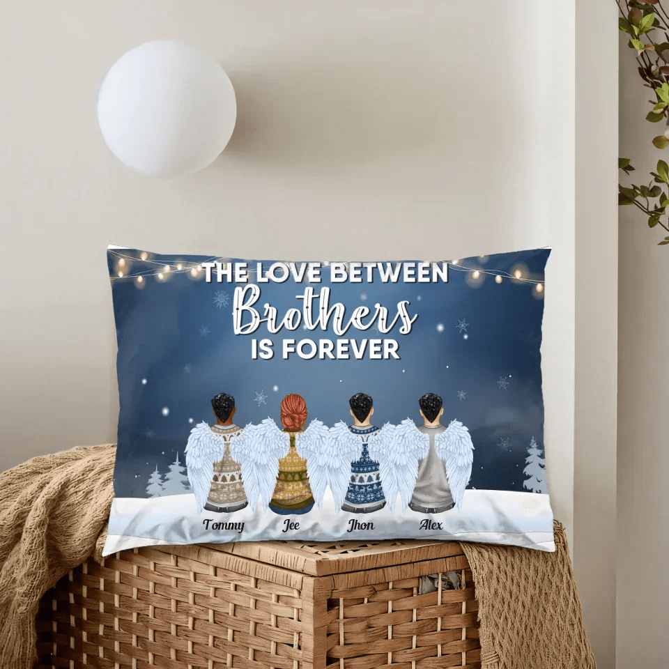 The Love Of Brothers & Sisters Is Forever - Personalized Pillow 712526 - B - DiyGiftly