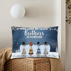 The Love Of Brothers & Sisters Is Forever - Personalized Pillow 712526 - B - DiyGiftly