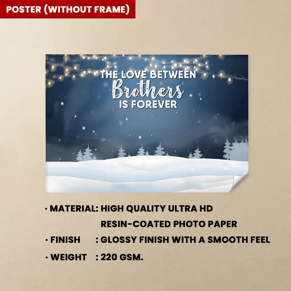 poster with frame wooden poster personalized design gift for brother