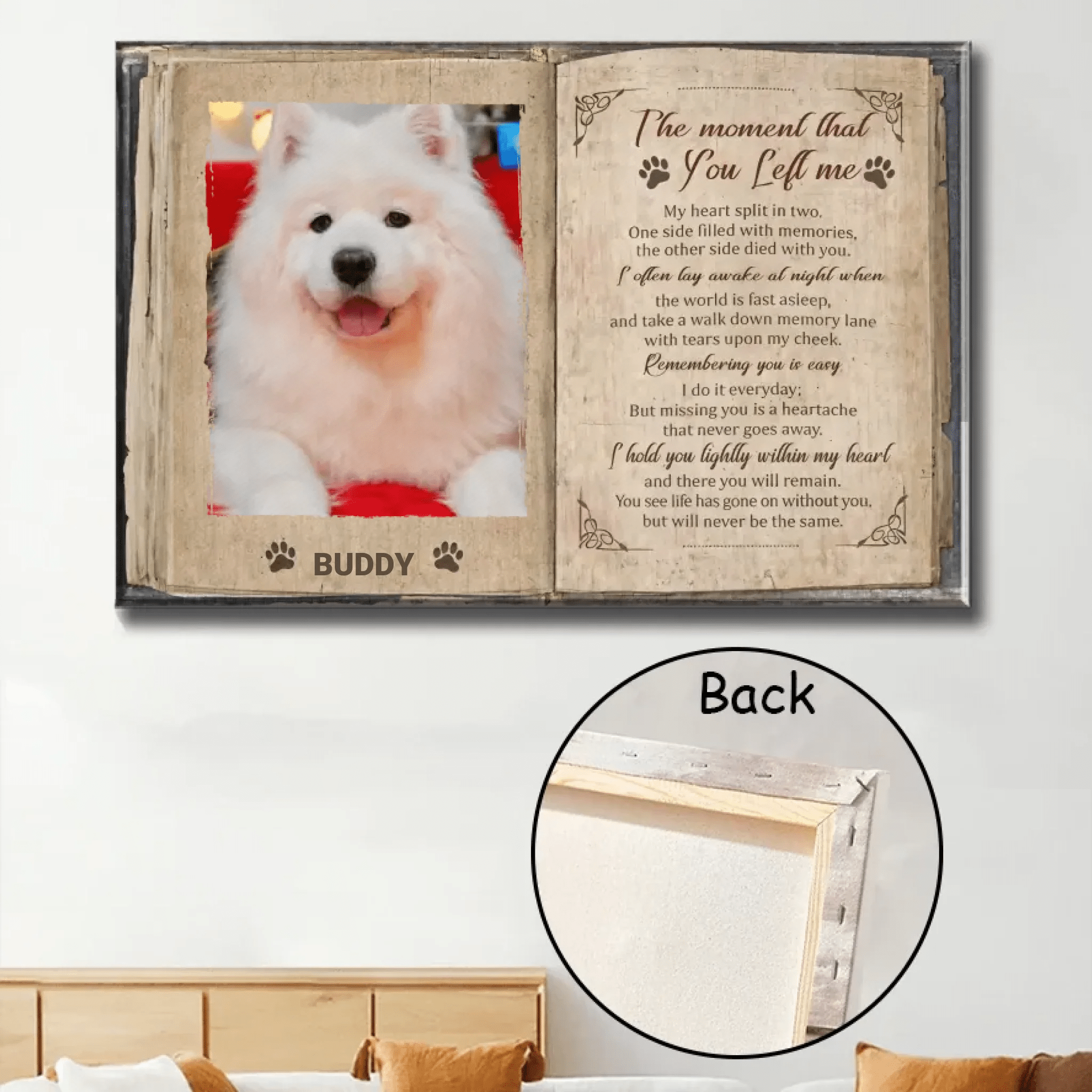 personalized cat photo poster loss of cat gift wall art display
