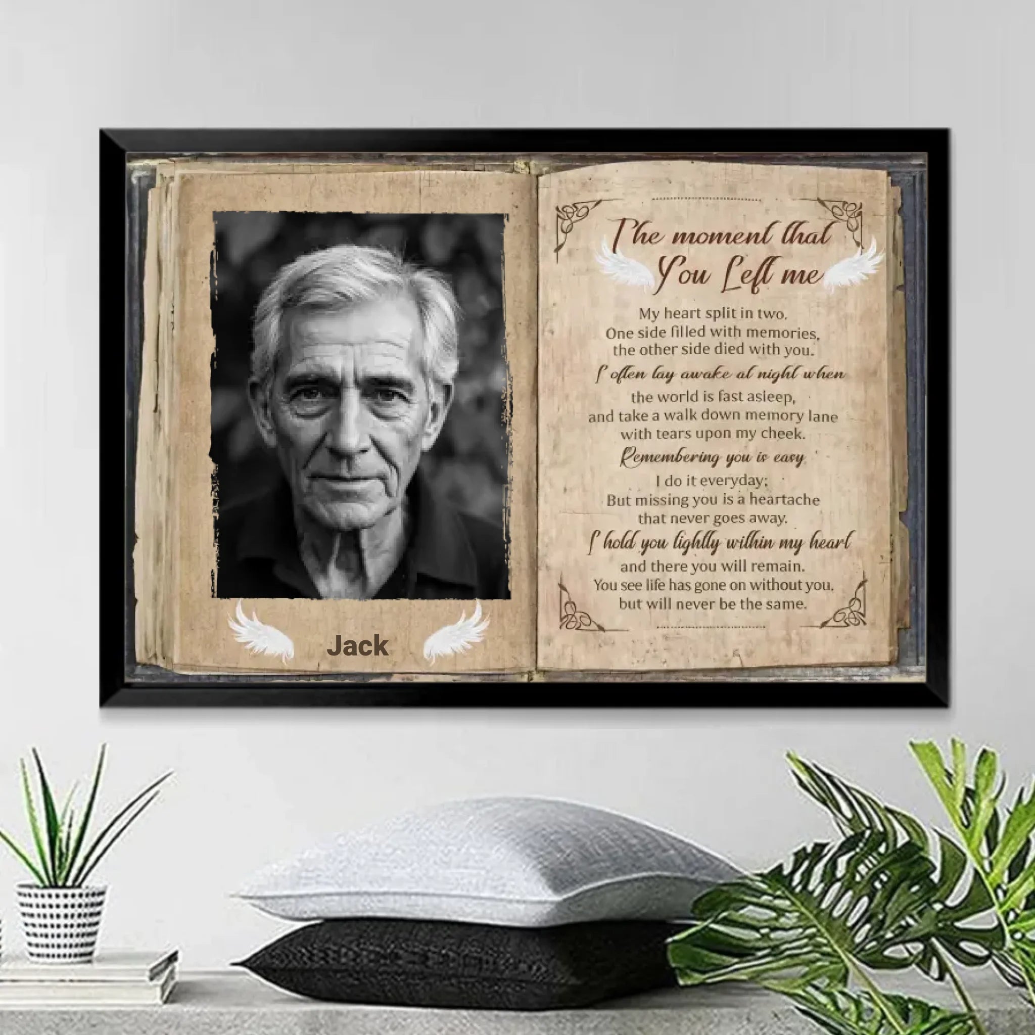 personalized photo canvas wooden wall art keepsake poster and canvas