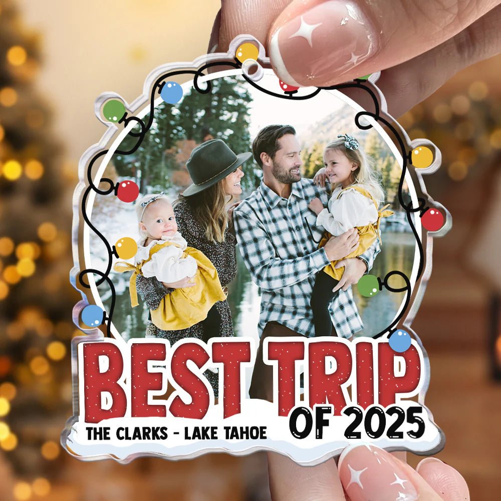 The Most Beautiful Christmas Memories of 2025 - Personalized Family Photo Acrylic Ornament, Cherishing Family Reunion Moments 87516928 - DiyGiftly