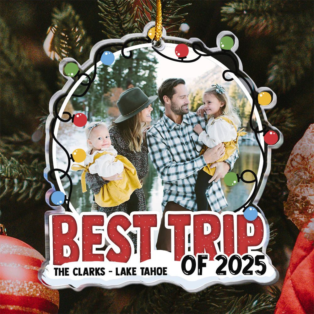 The Most Beautiful Christmas Memories of 2025 - Personalized Family Photo Acrylic Ornament, Cherishing Family Reunion Moments 87516928 - DiyGiftly