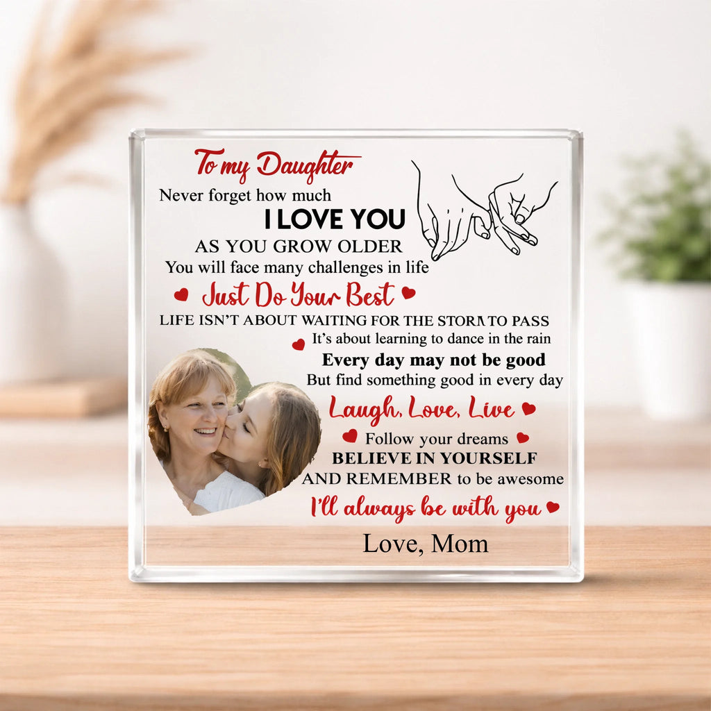 The Most Beautiful Mom - Custom Photo Personalized Rectangle Acrylic Plaque - Family Birthday Gift For Mom 1121656 - DiyGiftly