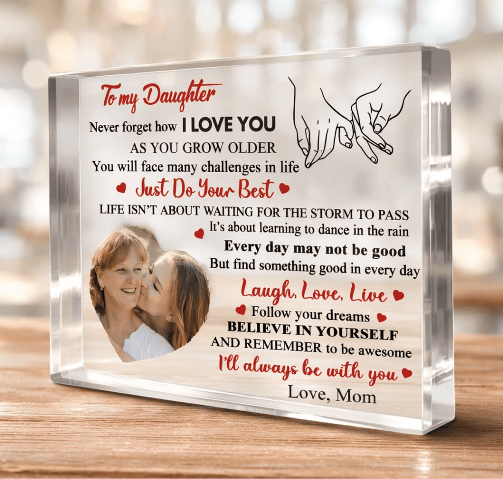The Most Beautiful Mom - Custom Photo Personalized Rectangle Acrylic Plaque - Family Birthday Gift For Mom 1121656 - DiyGiftly