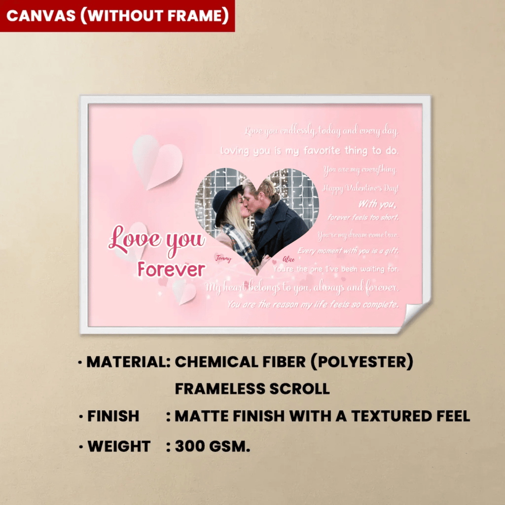 The most sincere love words to the person you love the most - Personalized Custom Photo Canvas or Poster 734630 - 738041 - DiyGiftly