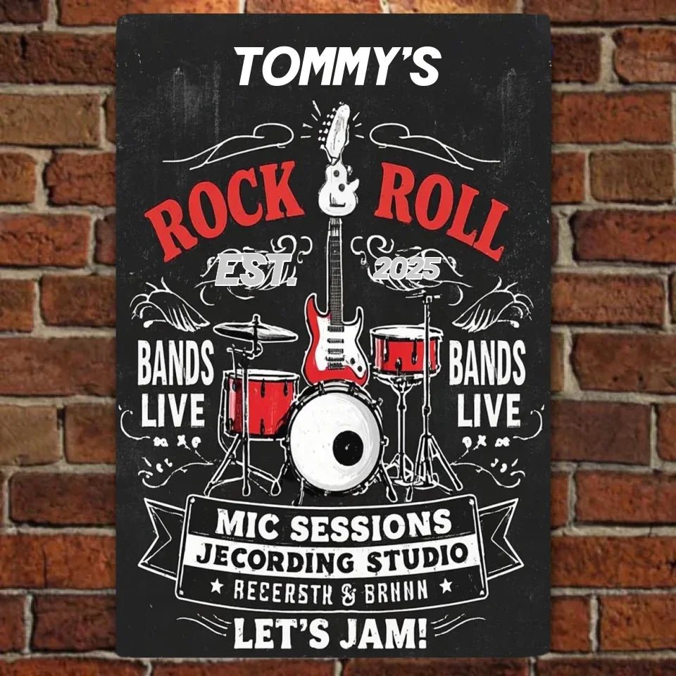 The passionate moment of roaring and swaying along with the band - personalized and creative tinplate paintings 755275 - 755528 - DiyGiftly
