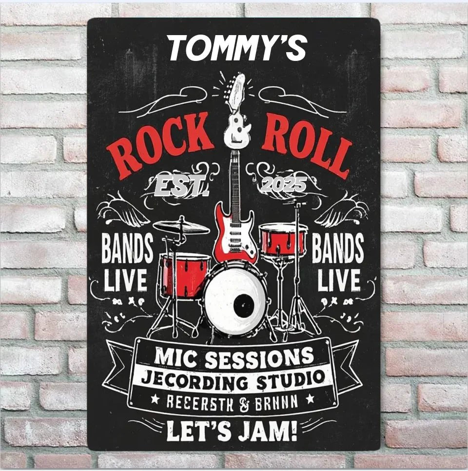 The passionate moment of roaring and swaying along with the band - personalized and creative tinplate paintings 755275 - 755528 - DiyGiftly