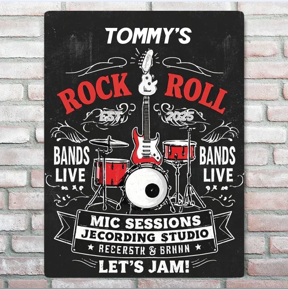 The passionate moment of roaring and swaying along with the band - personalized and creative tinplate paintings 755275 - 755528 - DiyGiftly
