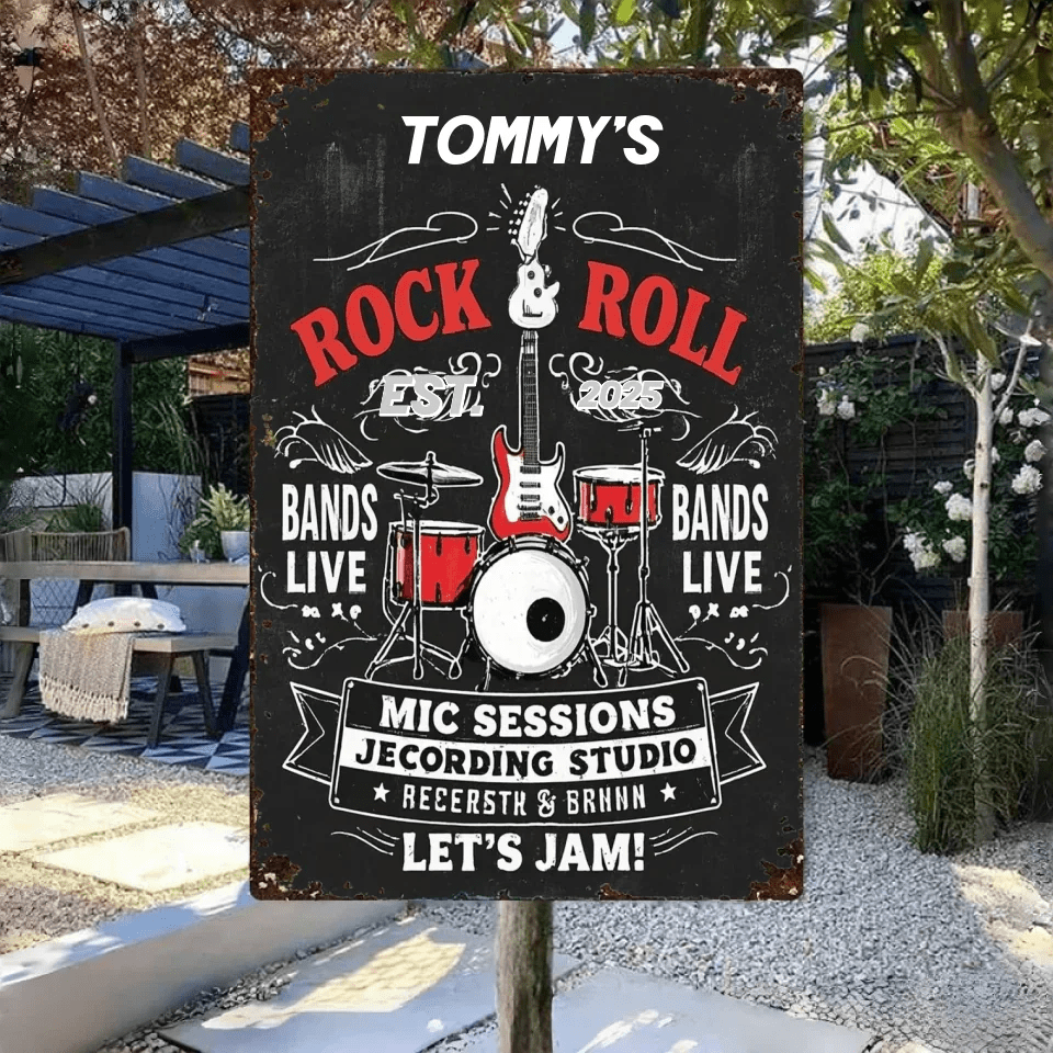 The passionate moment of roaring and swaying along with the band - personalized and creative tinplate paintings 755275 - 755528 - DiyGiftly