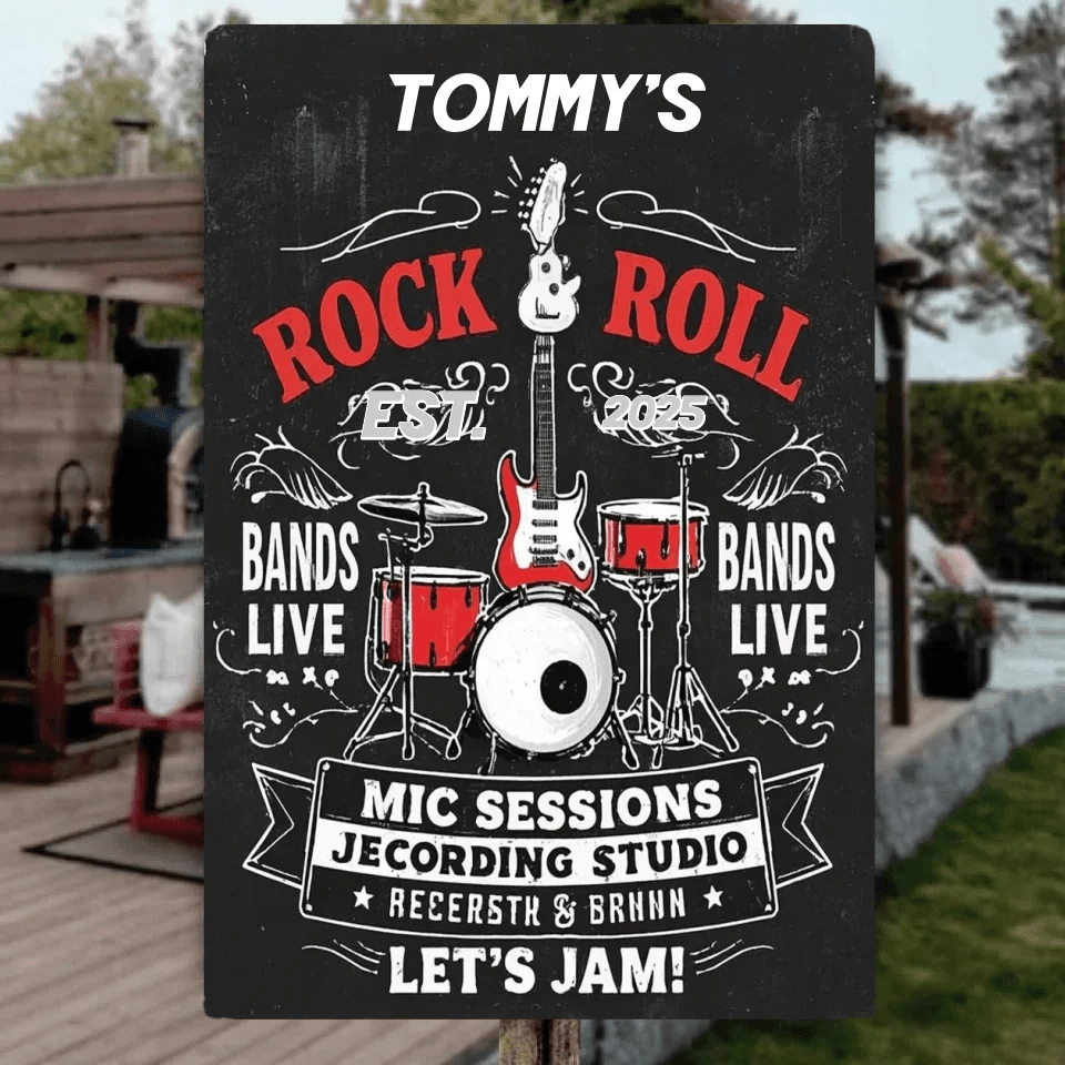 The passionate moment of roaring and swaying along with the band - personalized and creative tinplate paintings 755275 - 755528 - DiyGiftly