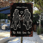 The Ride Goes On Biker Vertical Poster Metal Sign 741856 - 741867 - DiyGiftly