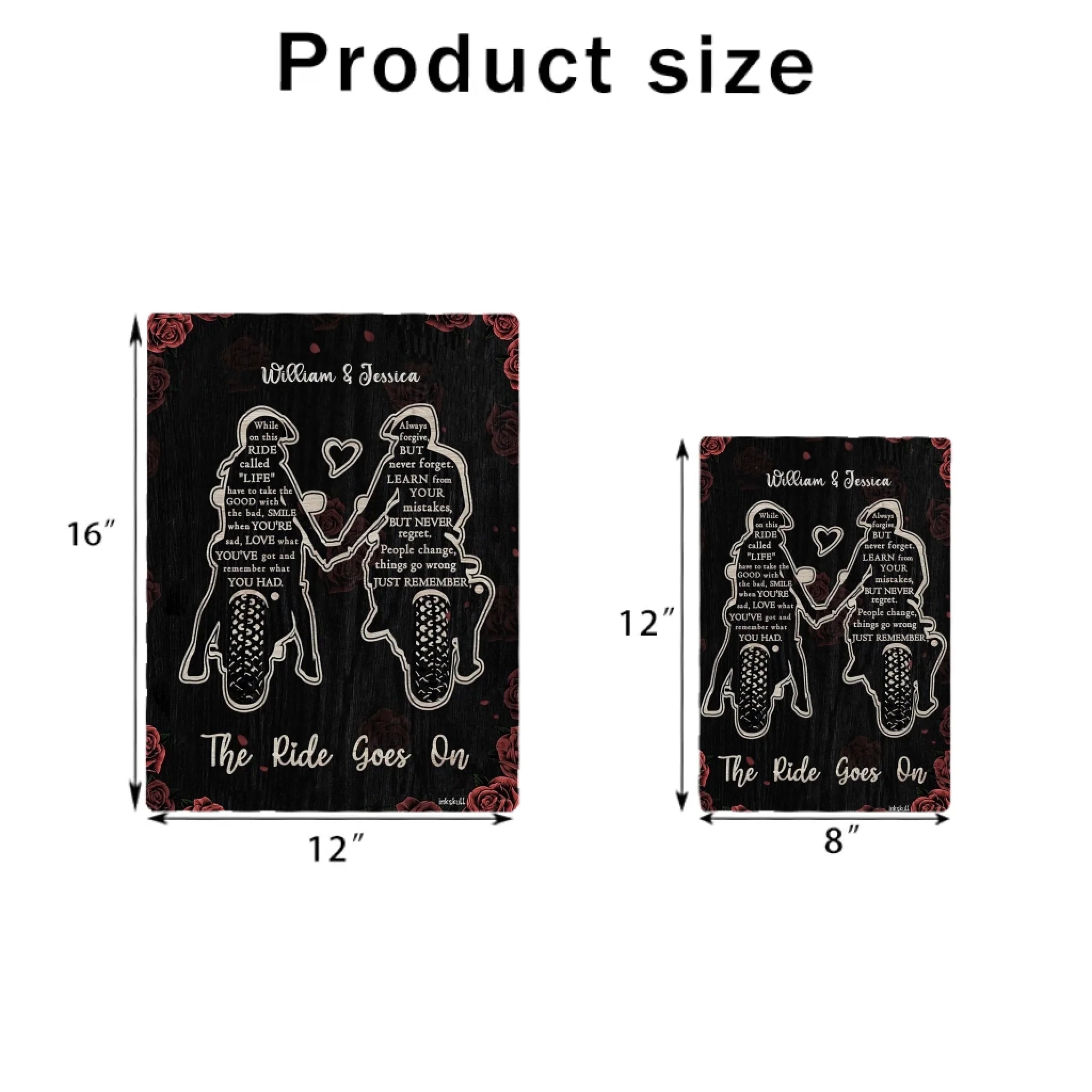 The Ride Goes On Biker Vertical Poster Metal Sign 741856 - 741867 - DiyGiftly