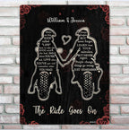 The Ride Goes On Biker Vertical Poster Metal Sign 741856 - 741867 - DiyGiftly