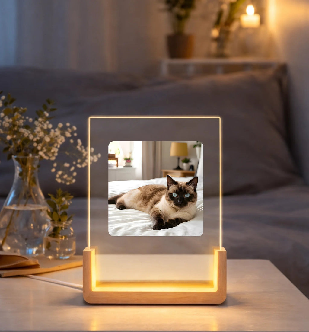 LED Memorial Plaque Soft Bedroom Glow Cat Gifts for Bedroom Comfort