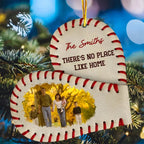 There's No Place Like Home - Personalized Acrylic Photo Baseball Ornament 716392 - DiyGiftly